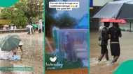 Guests reportedly leave as rain disrupts lady's traditional wedding, video breaks hearts