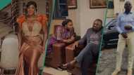 Mercy Johnson's attempts to get Jim Iyke to join Nasboi's Umbrella challenge leaves fans talking