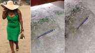 "The gods chose you": Nigerian lady cries out after arriving workplace to see strange object on the floor