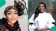 Eucharia Anunobi Kneels to Greet Joke Silva, Elicits Reactions: “Gen Z Will Say It Can’t Be Me”
