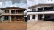'From trenches to Lekki palace': Man renovates his dirty-looking house, turns it into mansion in video