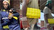 It's for Stefflon Don: Reactions as Burna Boy steps out with a female bag