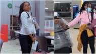 Lady who graduated with 1st class bags scholarship for masters in US, shares cute photos as she leaves Nigeria