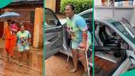 Nigerian man gifts physically challenged sister brand-new car, her reaction melts hearts