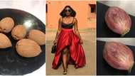 They look so real: Massive reactions as talented Nigerian baker moulds onions and coconuts with flour