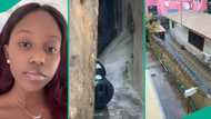 Lady cries out, accuses neighbour of breaking her wall to let floodwater in