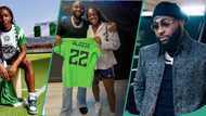 "Abeg o, Olympic dey next year o": Fans react to photo of Super Falcons star Alozie and Davido, pic goes viral