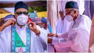 See evidence of President Buhari observing COVID-19 guidelines (photos)