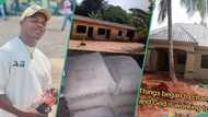 Nigerian man fulfils promise he made to late father to complete his abandoned project, video trends
