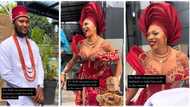 "Hype your man": Nigerian lady calls husband sweet names to make him smile for photos on wedding day