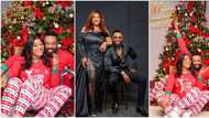 “The family I prayed for”: Peggy Ovire celebrates her 1st Christmas as a married woman with stunning pics