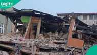 Breaking: Panic in Lagos as 2-storey building collapses, many people trapped, Photos emerge