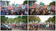 Protesters hit streets of Abuja, call for immediate sack of INEC chairman, cancellation of presidential poll