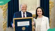Trump accepts Nobel medal from Venezuelan opposition leader