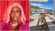 How book no go enter? Reactions as Cuppy goes to family house in Monaco to write Oxford University thesis