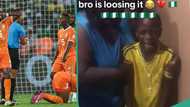 "Baby bro is loosing it": Little boy weeps in video as Cote d'Ivoire beat Nigeria in AFCON final