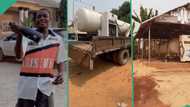 "Congratulations to me": Nigerian youth overjoyed as he opens new gas station, photos go viral