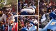 Groom, bride and entourage storm wedding venue in 'limousine' made of plastic barrels, video sparks reactions