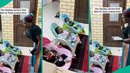 Mum who gave birth to triplets holds praise and worship service at home with them, video trends