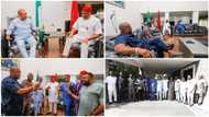 BREAKING: Photos emerge as PDP national leaders hold closed-door meeting with Orji Kalu