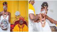 Nigerian lady breaks 100-year-old Urhobo tradition as she bags her dad's chieftaincy title, photos wow many