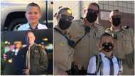 Police officers show love to their dead colleague's son, gives him escort on his first day of school