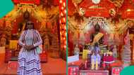 Ini Edo prays for Nigeria at Buddhist temple, netizens react: “Thou shall not worship any other God”