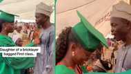 "Thank you dad": Daughter of a bricklayer bags first-class, visits her father thank appreciate him