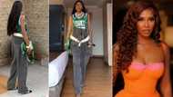 "Tall glass of fine wine": Lady with height like Tiwa Savage catwalks stylishly in video