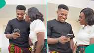 "Did I just hear muah?" Pastor Jerry Eze reacts in cute video as wife quickly locks lips with him