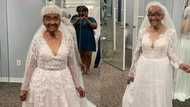 Dream comes true for 95-year-old woman who never had a white wedding, she finally wears cute bridal gown