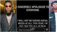 Burna Boy vs Shatta Wale: Nigerian star apologises to fans, set to quit social media for the year