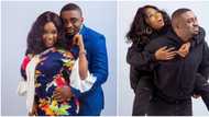 Wumi Toriola rocks matching outfit with hubby in beautiful photo as they celebrate 3rd wedding anniversary