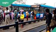 BREAKING: Panic as fully loaded BRT bus tumbles in Lagos, many injured, video emerges