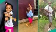 Anambra governor's son Ozonna reacts as toddler perfectly mimics his behaviour, video gets attention
