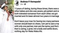11 years dating, there were other babes and she knew: Man praises wife for being patient