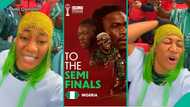 AFCON: Nigerian lady watching match in Morocco turns prayer warrior as semi-final clash gets tough