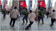 Low budget hulk: Young man scares stranger with his legs, he gets really angry, throws punch in video