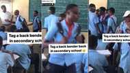 "Backbenchers without respect": Secondary school boys in dark shades arrive late to class, shake teacher
