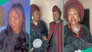 Nigerian lady follows dad to pay bride price of woman he fell in love with, sweet video emerges