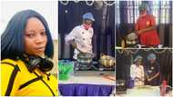 Ekiti cookathon: Lady visits Chef Dammy's cooking venue, says she pays N1k gate fee, struggles to eat food
