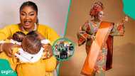 Mo Bimpe and team stage hilarious performance as her triplets clock 6 months, video sparks reactions