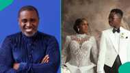 Frank Edoho's response after he was asked to give marriage advice to Peller and Jarvis goes viral