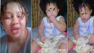 Nigerian mum cries out after waking up at 3.am to see her 1-year-old daughter eating bread, video causes frenzy