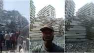 Bricklayer escapes being killed in Ikoyi building collapse, celebrates victory over death, many react