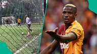 Osimhen scores wonder goal while enjoying street football with friends in Lagos, video