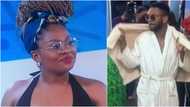 BBNaija: She's for the whole community, Reactions as Tega sits on Cross' laps, rocks him in her swimsuit