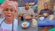 Lady selling akara shows off man who always patronises her, video melts hearts on TikTok