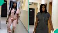 Nigerian lady who did surgery to straighten 'bow legs' posts amazing transformation in video