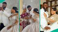 Drama as Ruby Ojiakor's husband cries at wedding, sister-in-law warns actress to take care of him